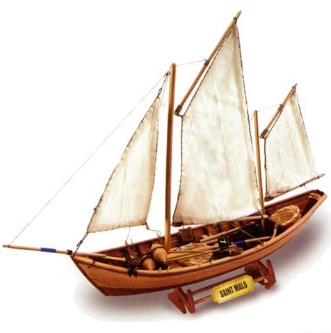 Maquette bateau bois,St Malo