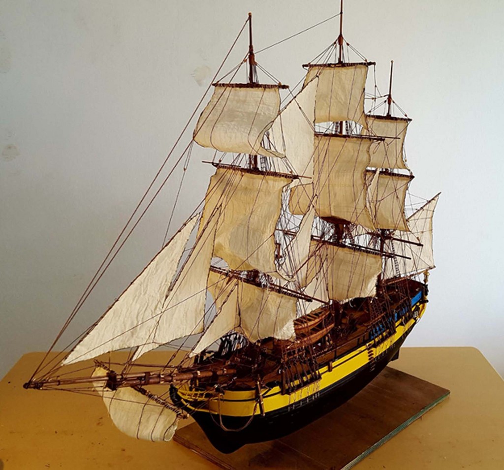 Maquette en bois navire Bounty