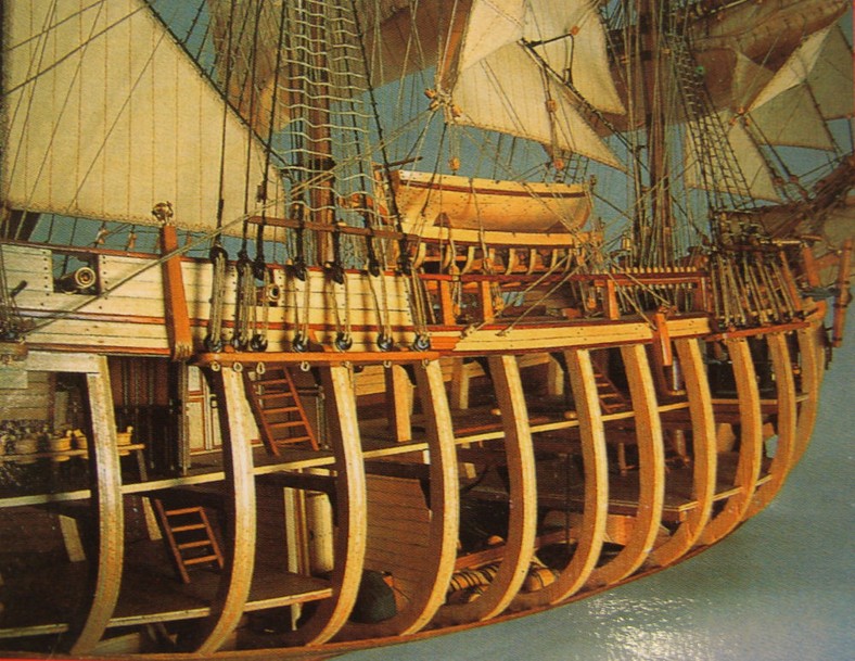Maquette en bois navire Bounty