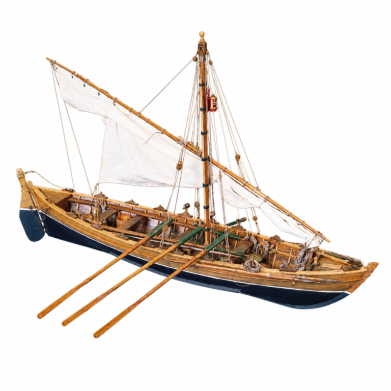 Maquette en bois d'une baleiniereLancia Baleiniera