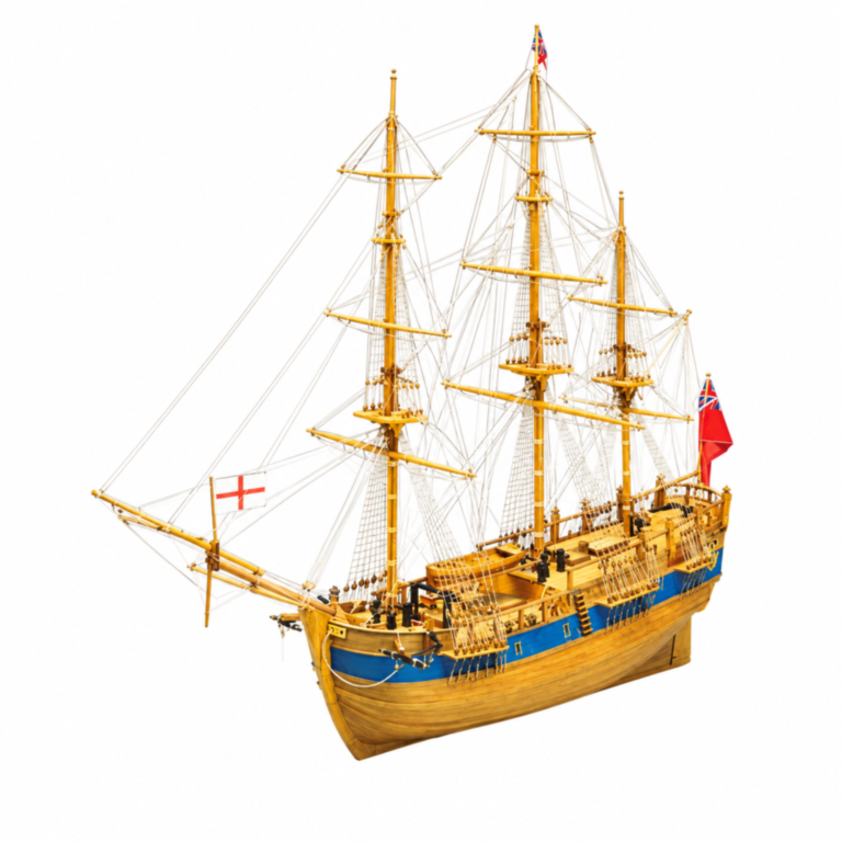 Maquette de bateau en bois Endeavour