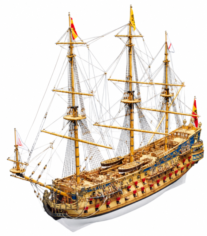 Maquette de bateau en bois San Félipe