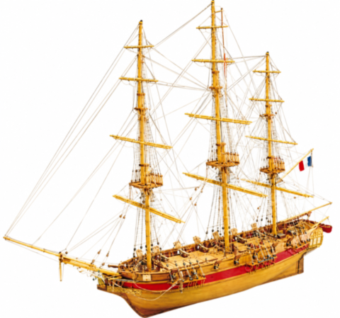 Maquette de bateau en bois Astrolabe