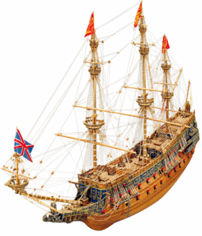 Maquette en bois le Souverain des mers