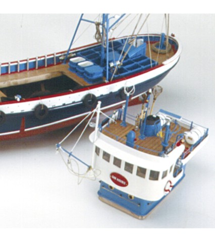 Thonier Marina II 1/50. Maquette Bateau de Pêche en Bois